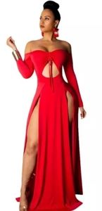 Off the Shoulder Sexy Maxi Dress